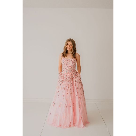Pink Paul Rekhi Size 8 Ball gown dress - Picture 1 of 2